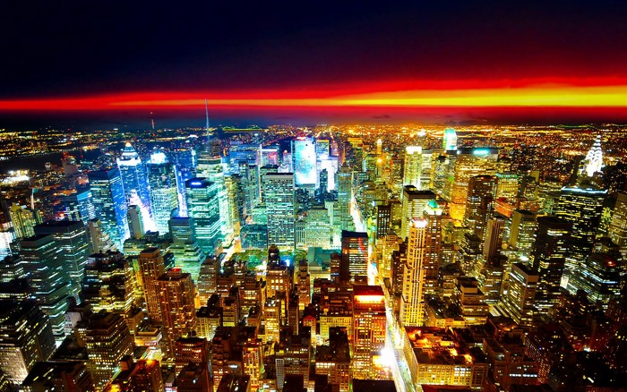 New York City Skyline at Sunset