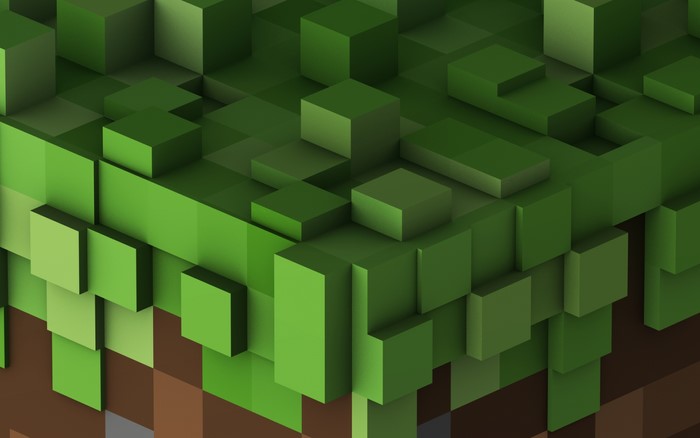 Minecraft grass and dirt blocks isometric view