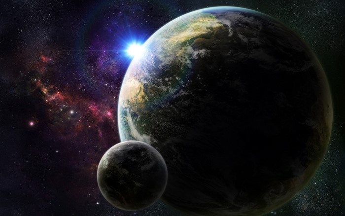 Sci Fi Planets in Nebula