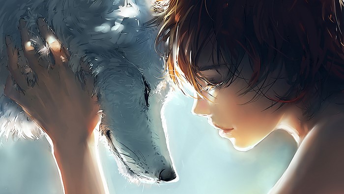 San and Wolf from Princess Mononoke
