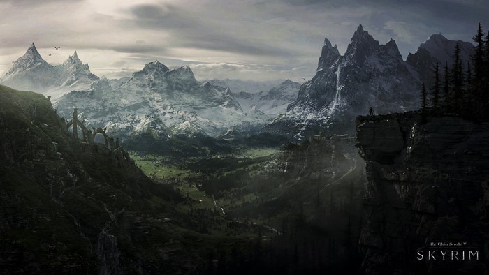 The Elder Scrolls V: Skyrim Mountain Landscape