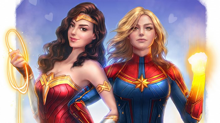 Wonder Woman and Captain Marvel 4K