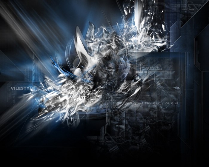 Abstract Digital Art with Text