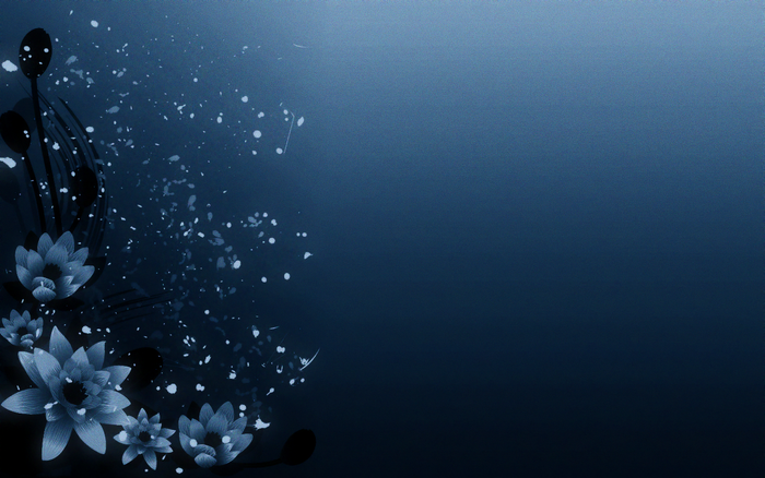 Blue Lotus Flowers with Water Droplets