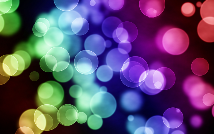 Colorful Bokeh Circles Gradient Rainbow