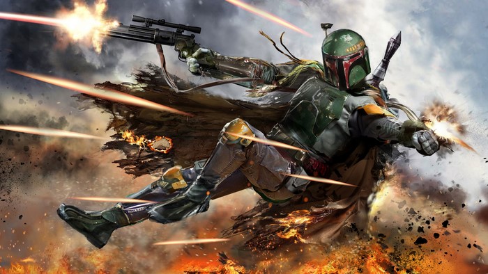 Boba Fett in action