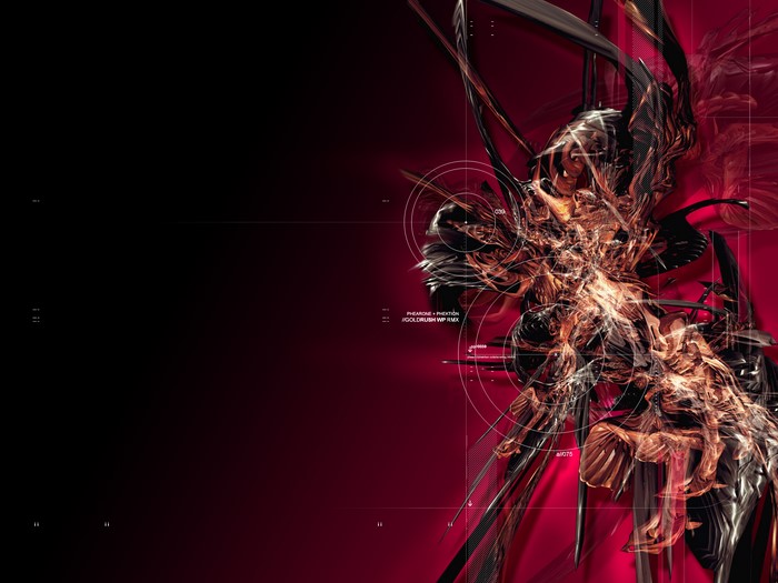Abstract Digital Art with Red and Black Background