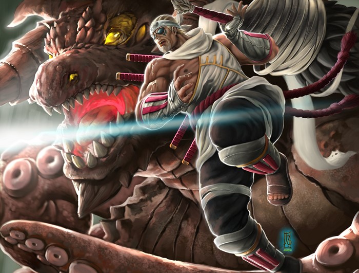 Killer Bee and Gyûki Unleashing Power Naruto