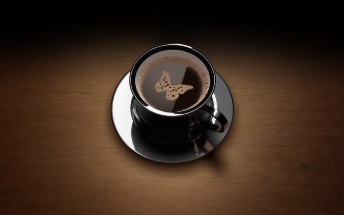 Butterfly in Coffee