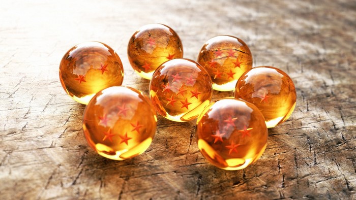 Dragon Balls on a wooden surface