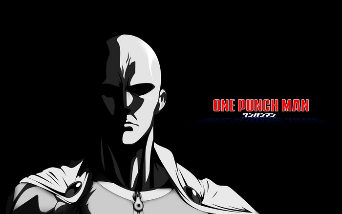 Saitama from One Punch Man in Dramatic Shadow