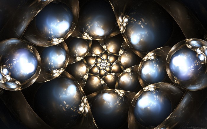 Abstract fractal pattern of spheres