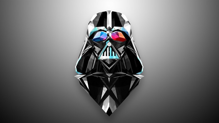 Darth Vader from Star Wars low poly art