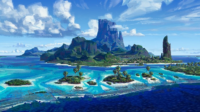 Island landscape from Moana (Movie)