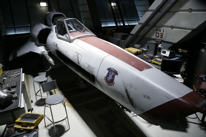 Colonial Viper from Battlestar Galactica in a hangar