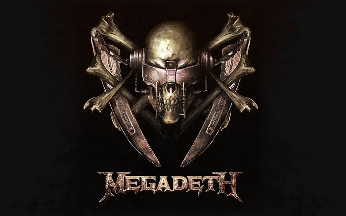 Megadeth logo with skull and crossed bones