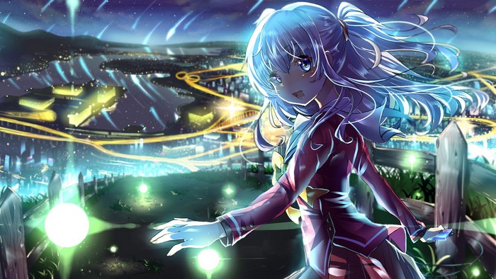Nao Tomori with Blue Eyes and White Hair