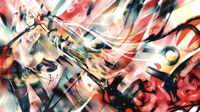 Hatsune Miku from Vocaloid by Kei Illustration