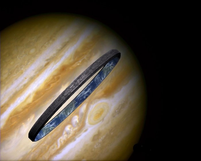 Halo ring orbiting Jupiter