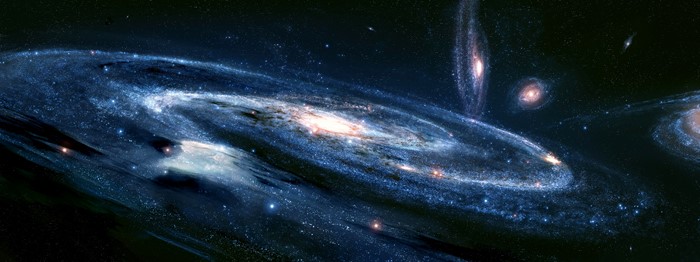 Multiple galaxies in deep space