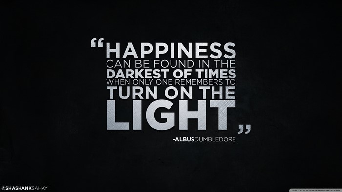 Happiness quote by Albus Dumbledore
