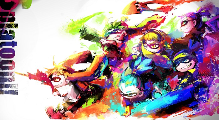 Inkling characters from Splatoon with guns