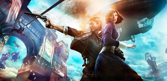 Booker DeWitt and Elizabeth from Bioshock Infinite