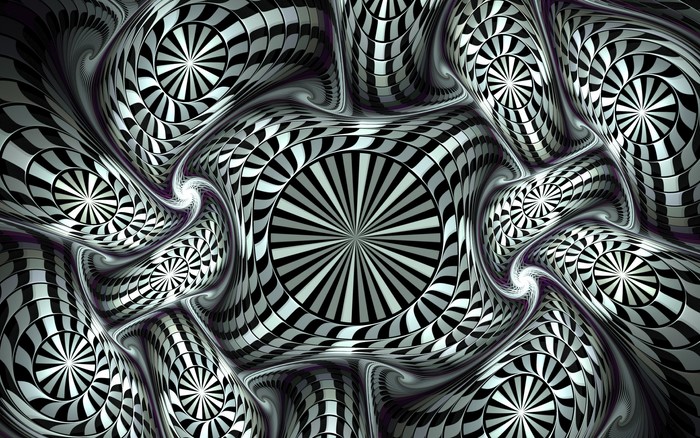 Abstract Black and White Fractal Digital Art