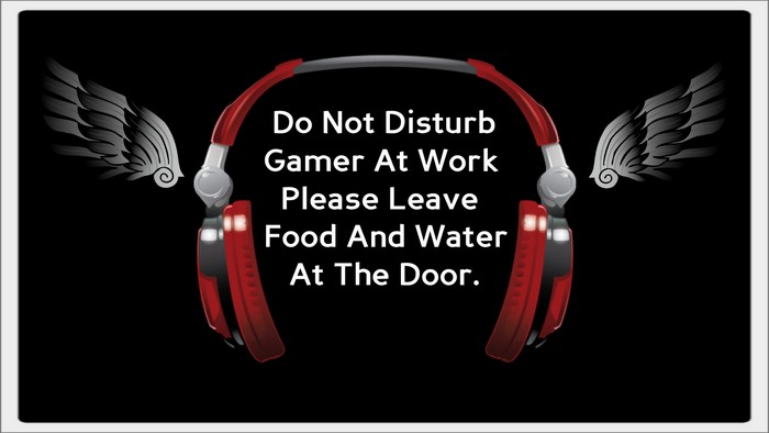 Do Not Disturb Gamer At Work Sign
