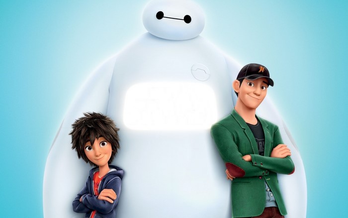 Baymax, Hiro, and Tadashi from Big Hero 6