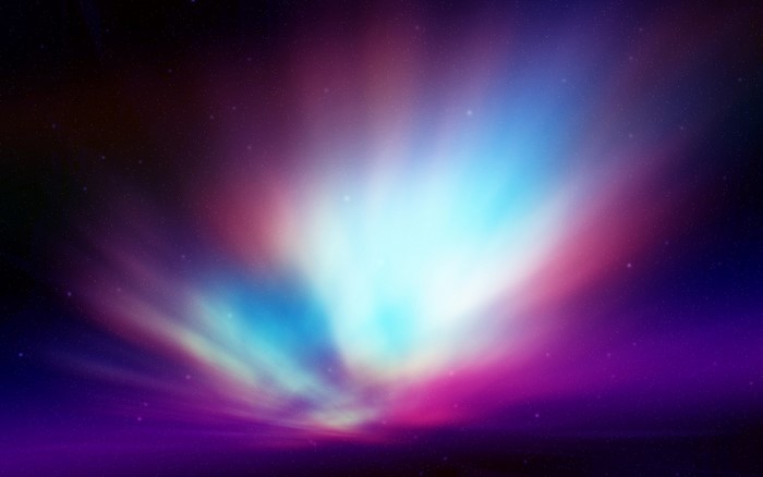 Aurora Borealis with pastel colors and stars