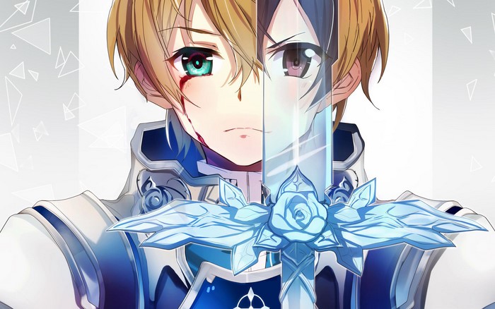 Eugeo from Sword Art Online holding a sword