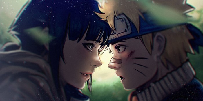 Naruto and Hinata Sharing an Intimate Moment