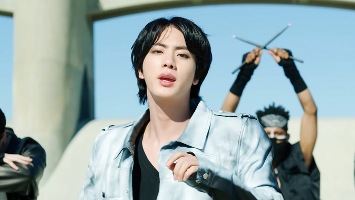 Jin from BTS in ON music video