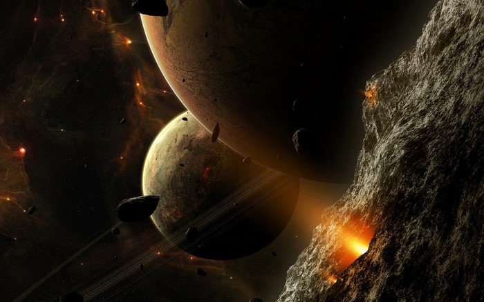Sci Fi Planets and Asteroids