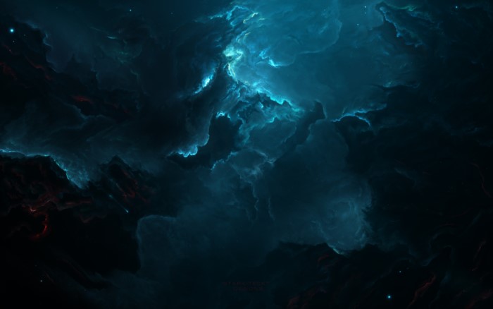 Blue Nebula in Space