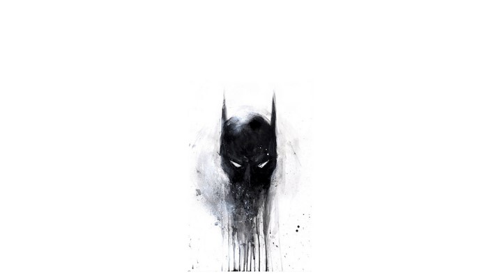 Batman mask watercolor painting