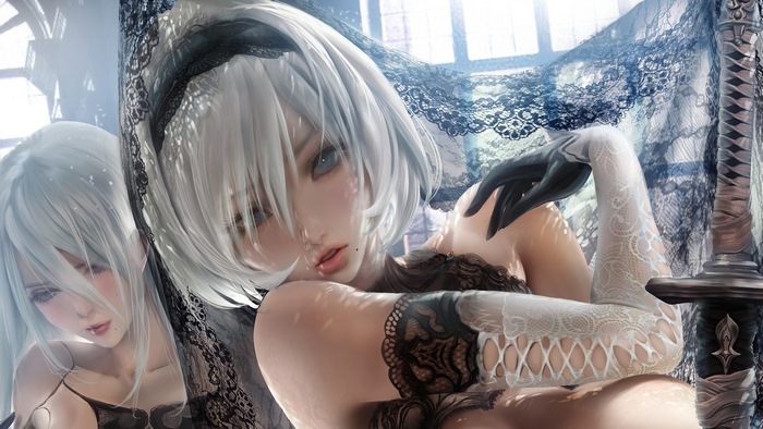 2B, A2, Nier Automata, 4K