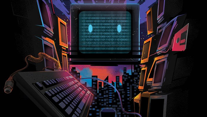 Retro Computers and Binary Code