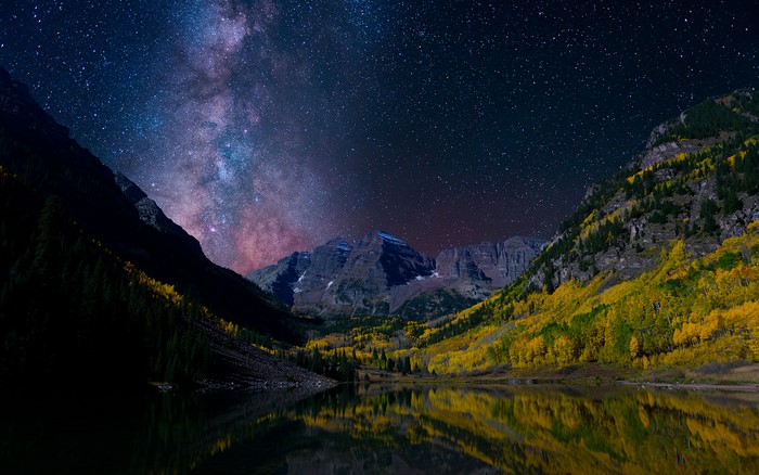 Maroon Bells Milky Way Reflection