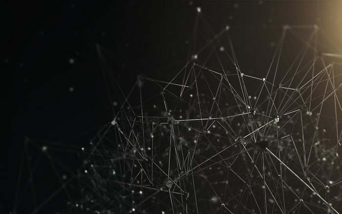 Abstract network of lines and nodes