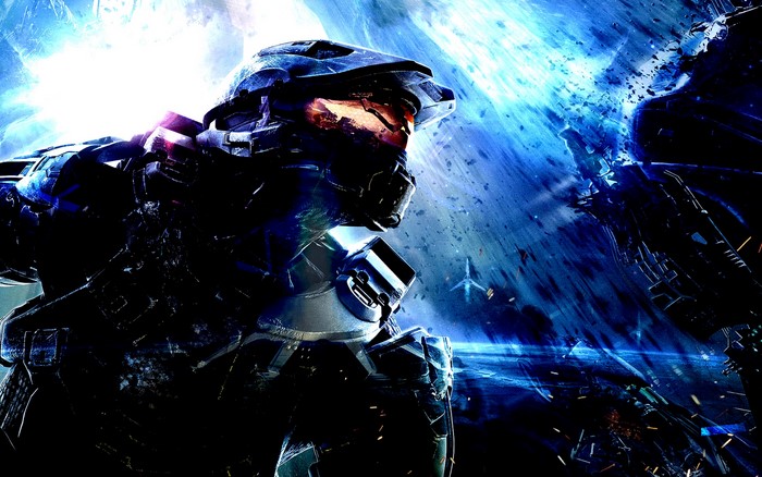 Master Chief from Halo in space