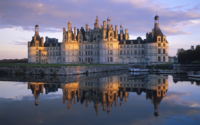 Château de Chambord, France at sunset