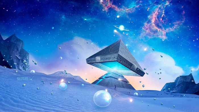 Alien Pyramid in a Cosmic Landscape
