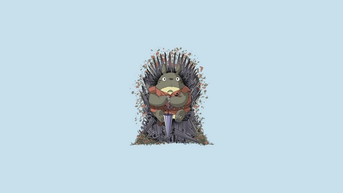 Totoro from My Neighbor Totoro on the Iron Throne