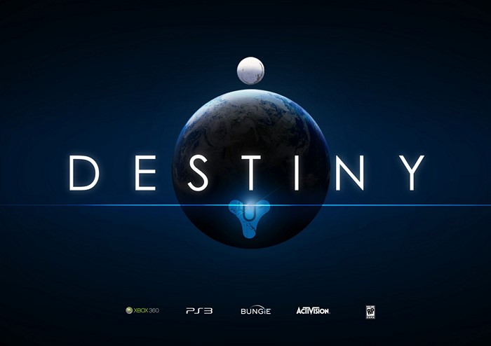 Destiny video game logo with Earth and Moon