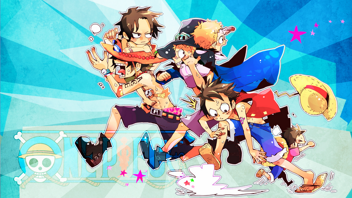 Monkey D. Luffy, Portgas D. Ace, and Sabo from One Piece
