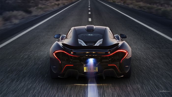 McLaren P1 driving on a road