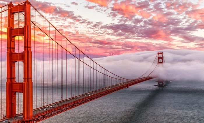 Golden Gate Bridge San Francisco Fog
