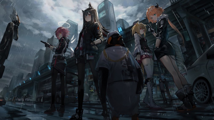 Anime, Girls, Arknights, Exusiai, Texas, Sora, Croissant, 4K
